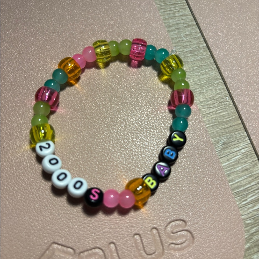 2000s baby handcrafted bracelet 🩷💛💚🩵 - Picture 1 of 2